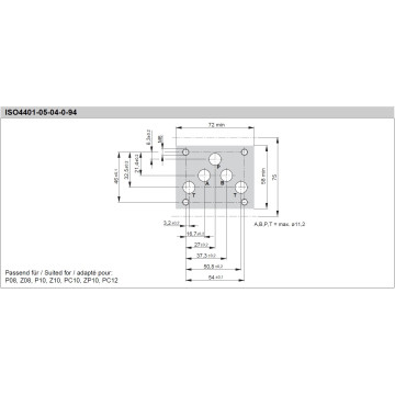PRL 500 P08 P 12 (E2) Proportional valve for flow control, NG10, HOERBIGER, HAWE