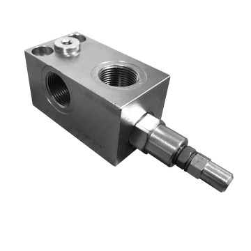 VMP 1 „Sicherheitsventil zum Einbau in Rohrleitungen, 180 l/min, Stahlblock mit G1-Anschlüssen“