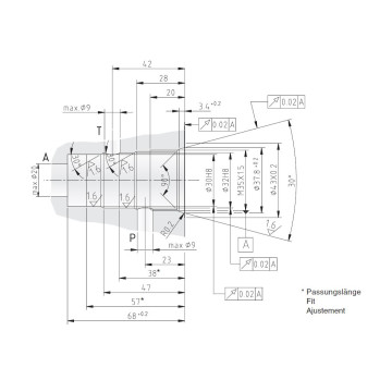 PSR3BE10P12 (C1) 3-way proportional throttle valve HOERBIGER HAWE, 0-12 l / min, 210bar