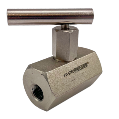 HPV-23 line throttle valve with by-pass check valve, 700 bar, G 3/8 NPT, V82