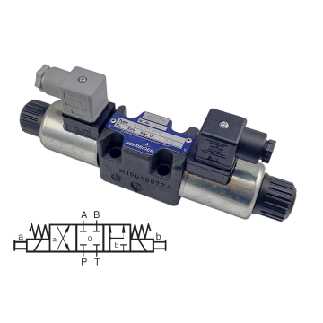 SCM361PC06P 4/3 way valve hydraulic distributor HAWE HOERBIGER, 24 V DC, 320 bar