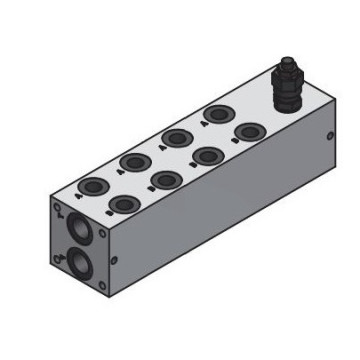 EA06-21-38-04-1-3-H Connection block with safety valve 50-250 bar, 4 sections NG06