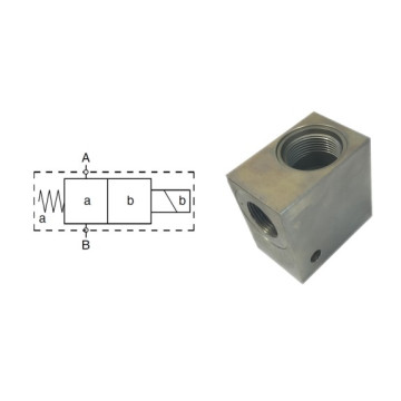 GALA1 50X50X37 Connection block with thread for valve 3/4-16 UNF, port A + B G3/8"