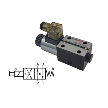 FW-02-2B2-A220 hydraulic spool valve, emergency control, NG06, 80 l/min, 220 V AC