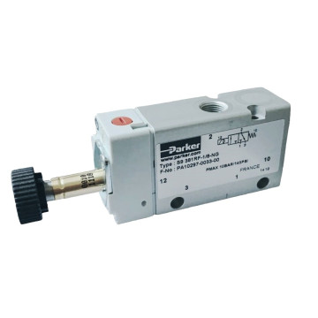 S9 381RF-1/4NG - 3/2 way air valve, controlled by a permanent electrical signal