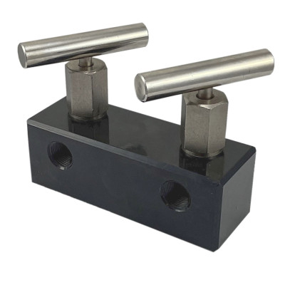 HPMC-402 Valve Block 1 In 2 Out 700 Bar 3/8" NPT Replacement for enerpac AM21