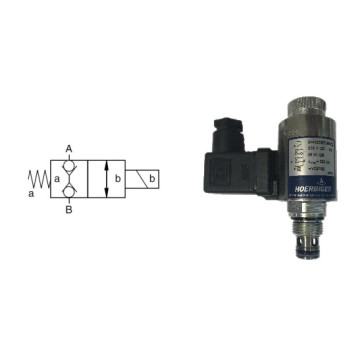 SVN225RA08PD cube seat valve, voltage-free closed, two-way, 20 l/min, 24 V DC