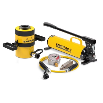 SCH603H 60 ton enerpac kit, RCH603 hollow cylinder, P80 pump, pressure gauge, adapter and hoses