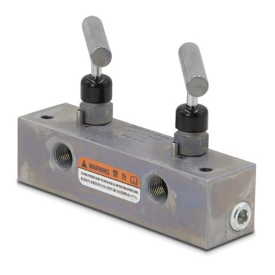 AM21 Valve Block, 1 In, 2 Out, 700 Bar, 3/8" NPT, HPMC-402 Replacement