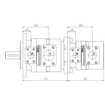 PFEX2-52150/32028/3DU 32 Flügelzellen-Tandempumpe ATOS