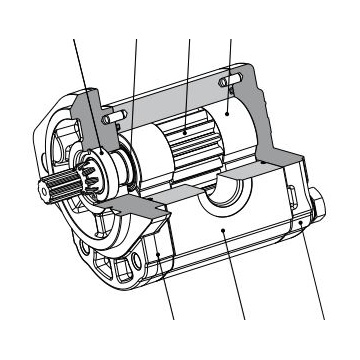 PLP20.6,3D0-12B2-LBE/BC-N-EL CASAPPA hydraulic pump with internal bearing, 6.61 ccm/U